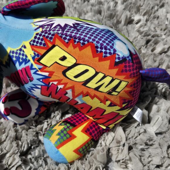 Pop Art Soft 16" Plush Elephant Mammoth Cartoon Wham Colorful Stuffed Animal POW - Picture 4 of 11